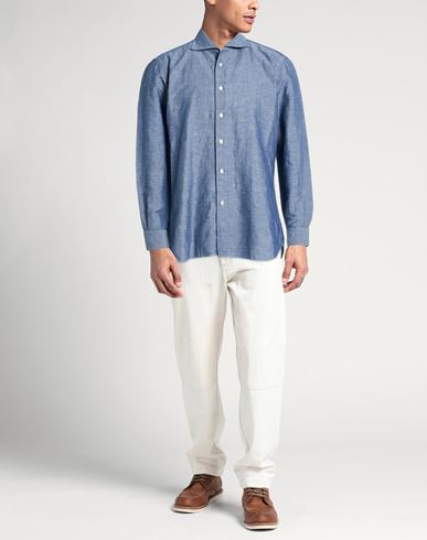 Man Denim shirt Blue Size 15 ½ Linen, Cotton