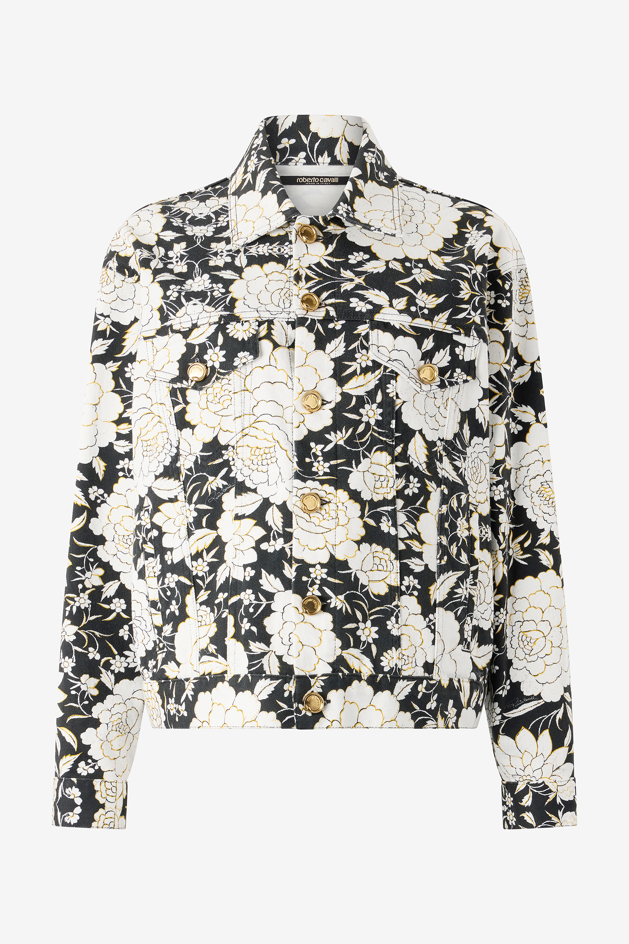 Denim Jacket With Flowers