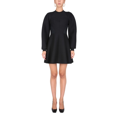 Flared fitted-waistline dress