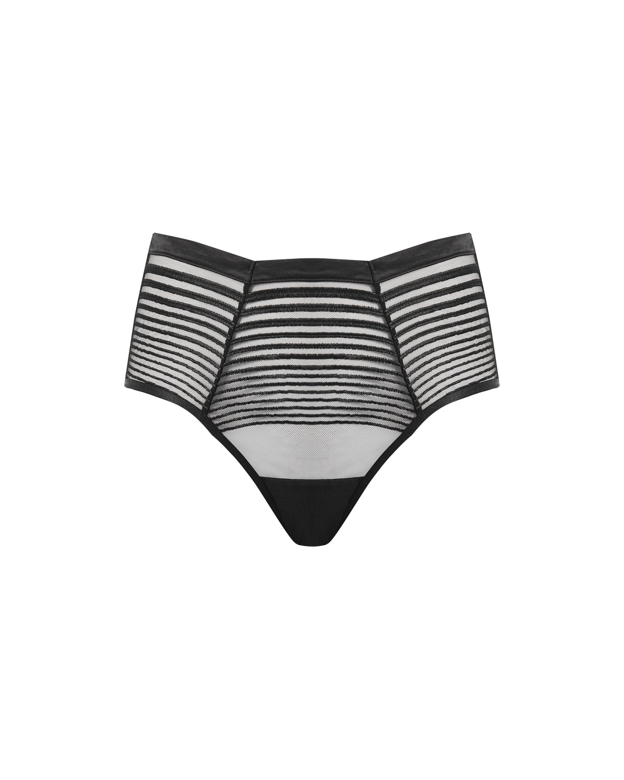 Bluebella Flyn Embroidered High-Waisted Panty Black