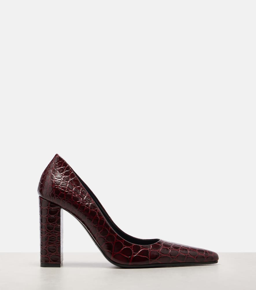 Alaïa Pointy 90 croc-effect leather pumps