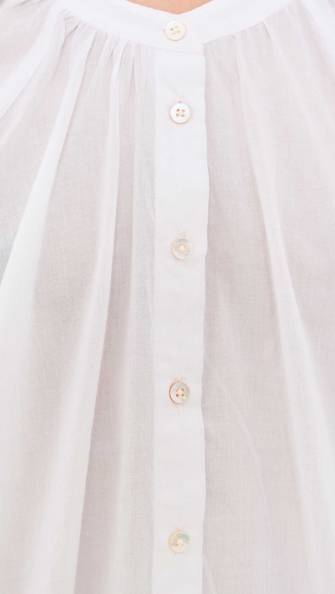 Voile Lettie Top White