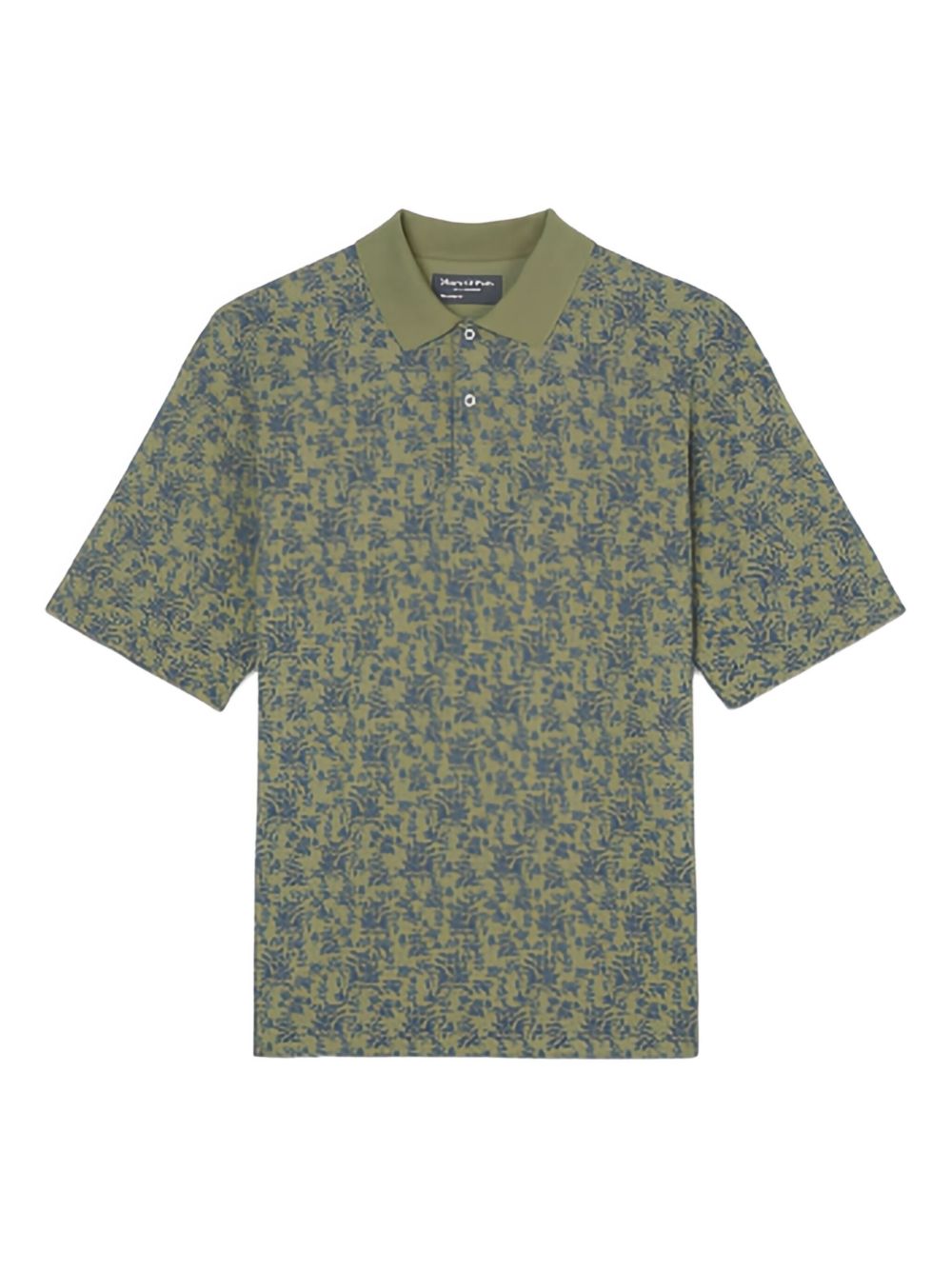 Floral-print polo shirt - Green