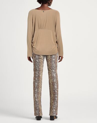 Manila Grace Woman Top Camel Size 6 Viscose