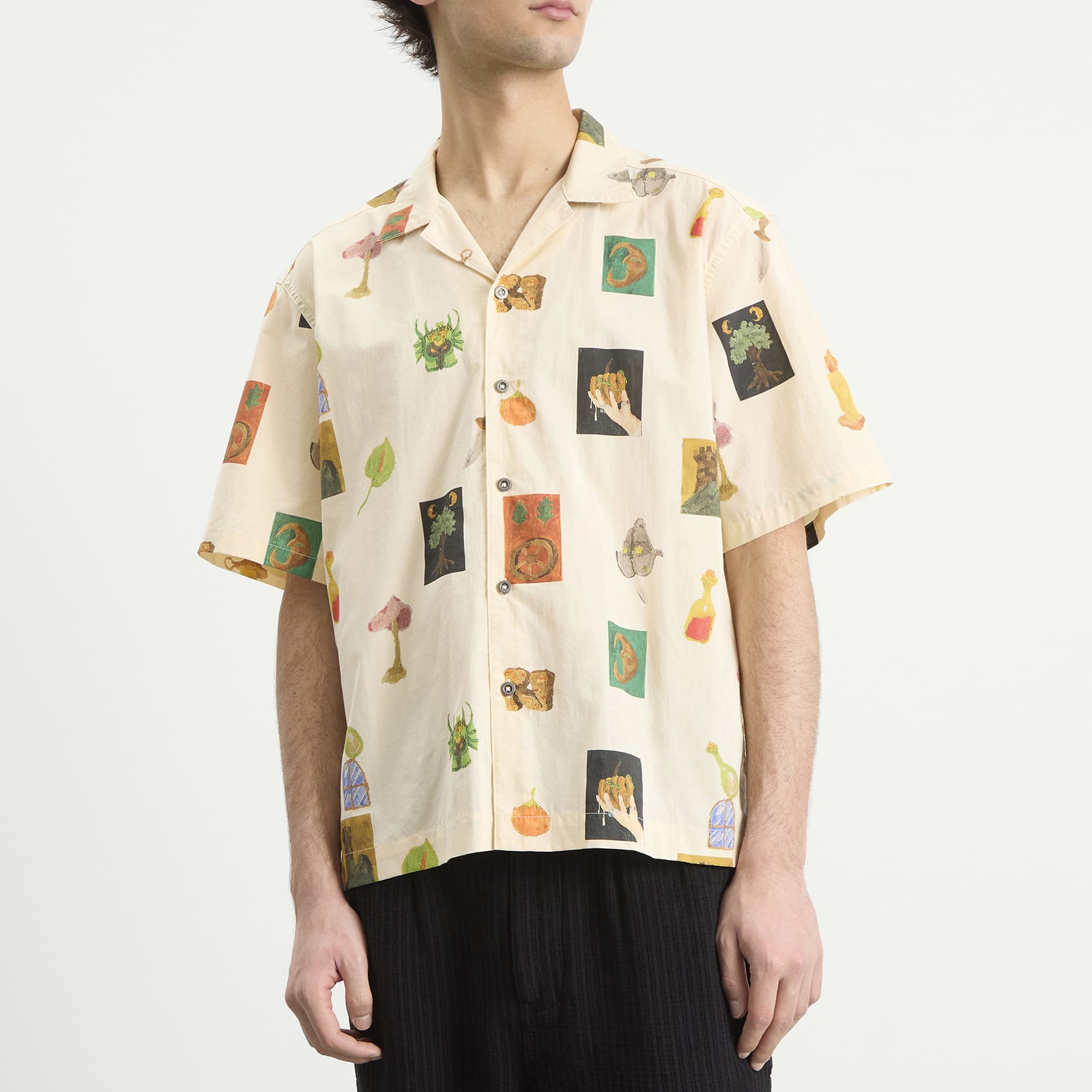 Men's Motley Shirt in Ecru