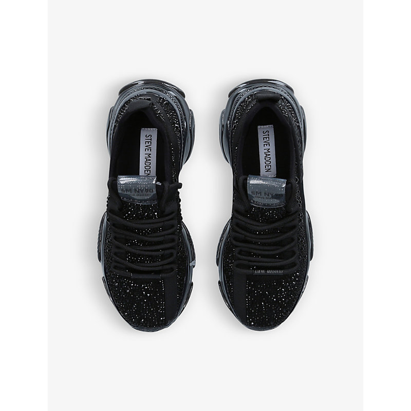 Womens Black Maxima R Studded Textile Trainers