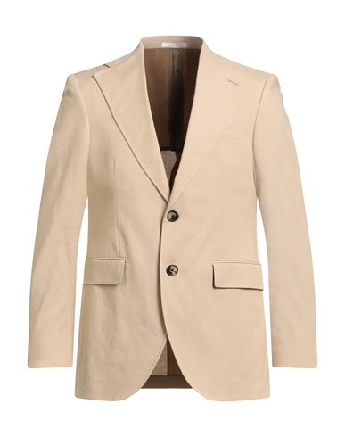 Man Blazer Sand Size 40 Linen, Cotton, Elastomultiester