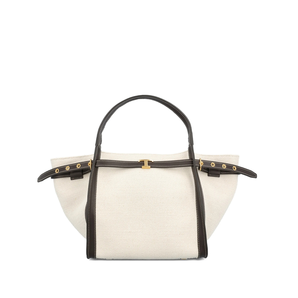 T Buckle Canvas Tote Bag