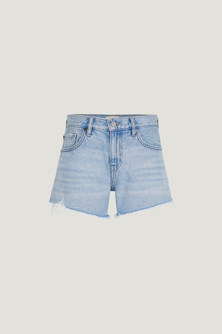 James Relaxed Mid Rise Jean Shorts - Blue - Women Clothing