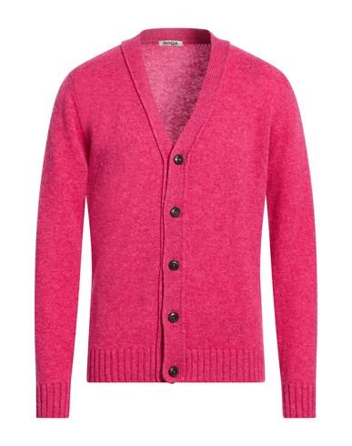 Man Cardigan Magenta Size XL Wool