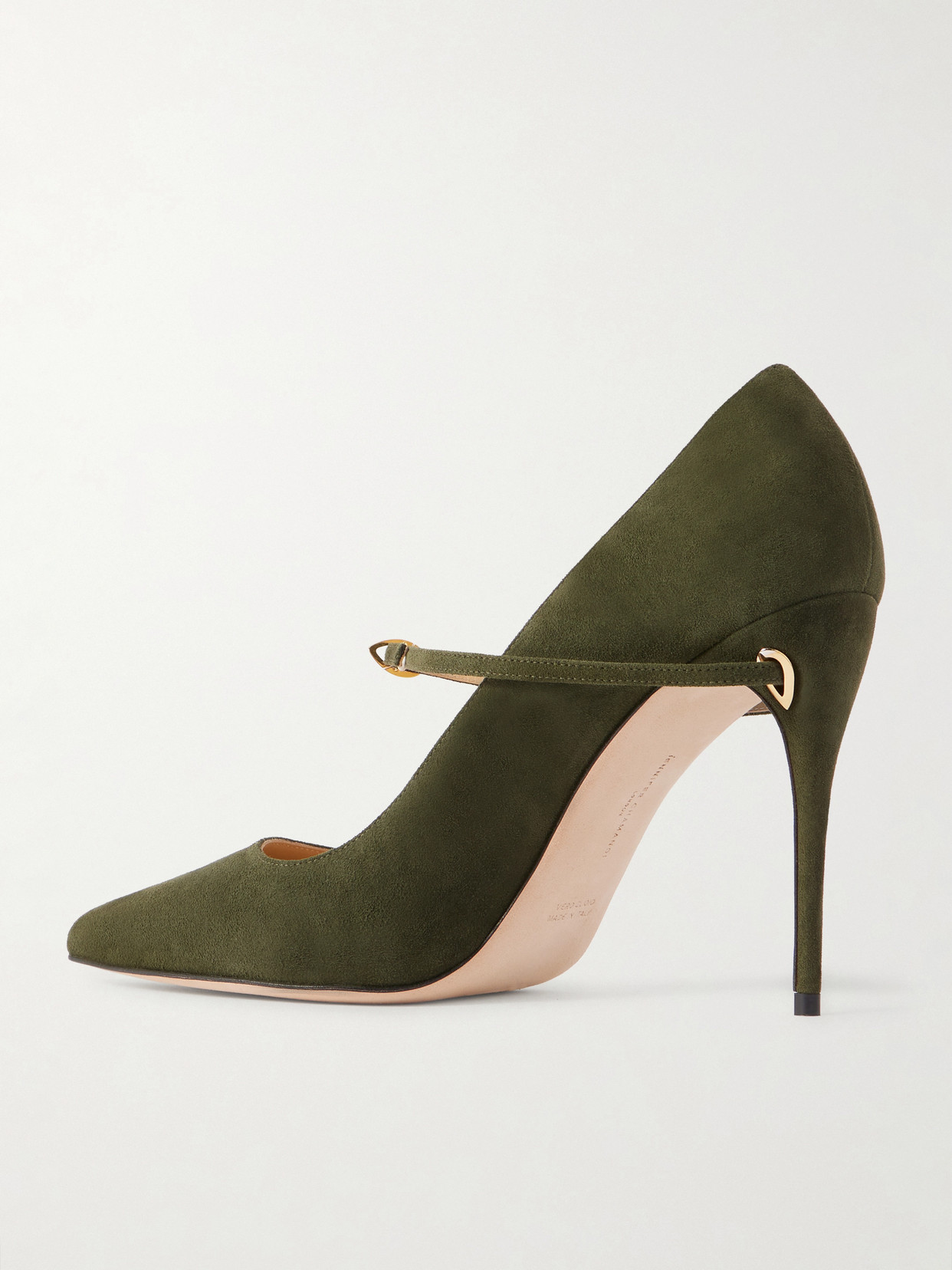 Lorenzo 105 Suede Pumps - Green