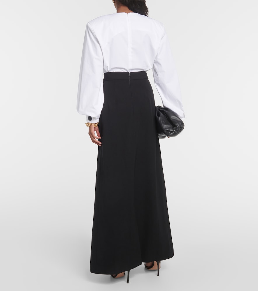Wool maxi skirt
