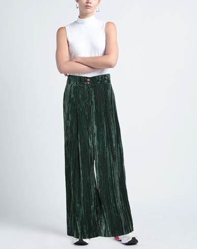 Crochè Woman Pants Green Size XS Polyester