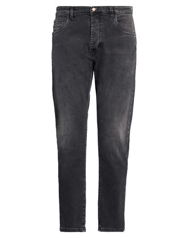 Man Jeans Black Size 28 Cotton, Elastane