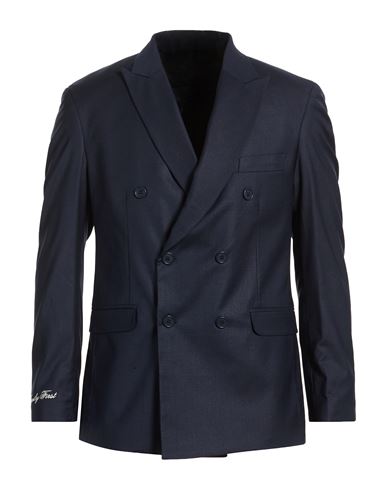 Family First Milano Man Blazer Navy Size 34 Polyester, Wool, Elastane