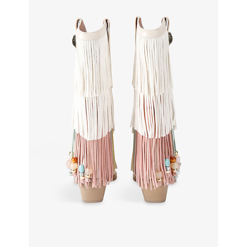 Womens Fringe Leather Cowboy Boots