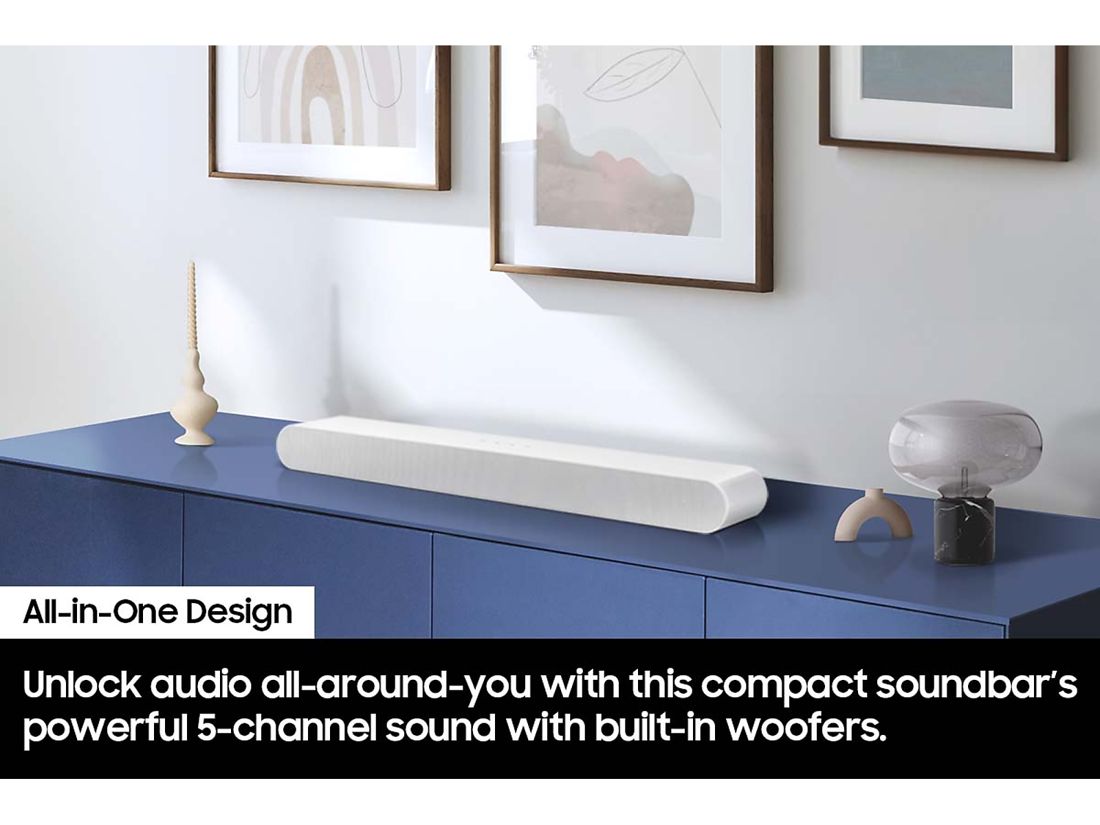 S-series All-in-one 5.0ch. Wireless Dolby ATMOS Soundbar w/ Q-Symphony / HW-S61D