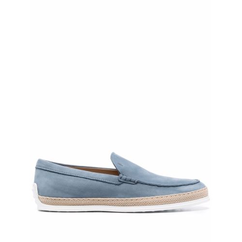 Almond-toe suede loafers