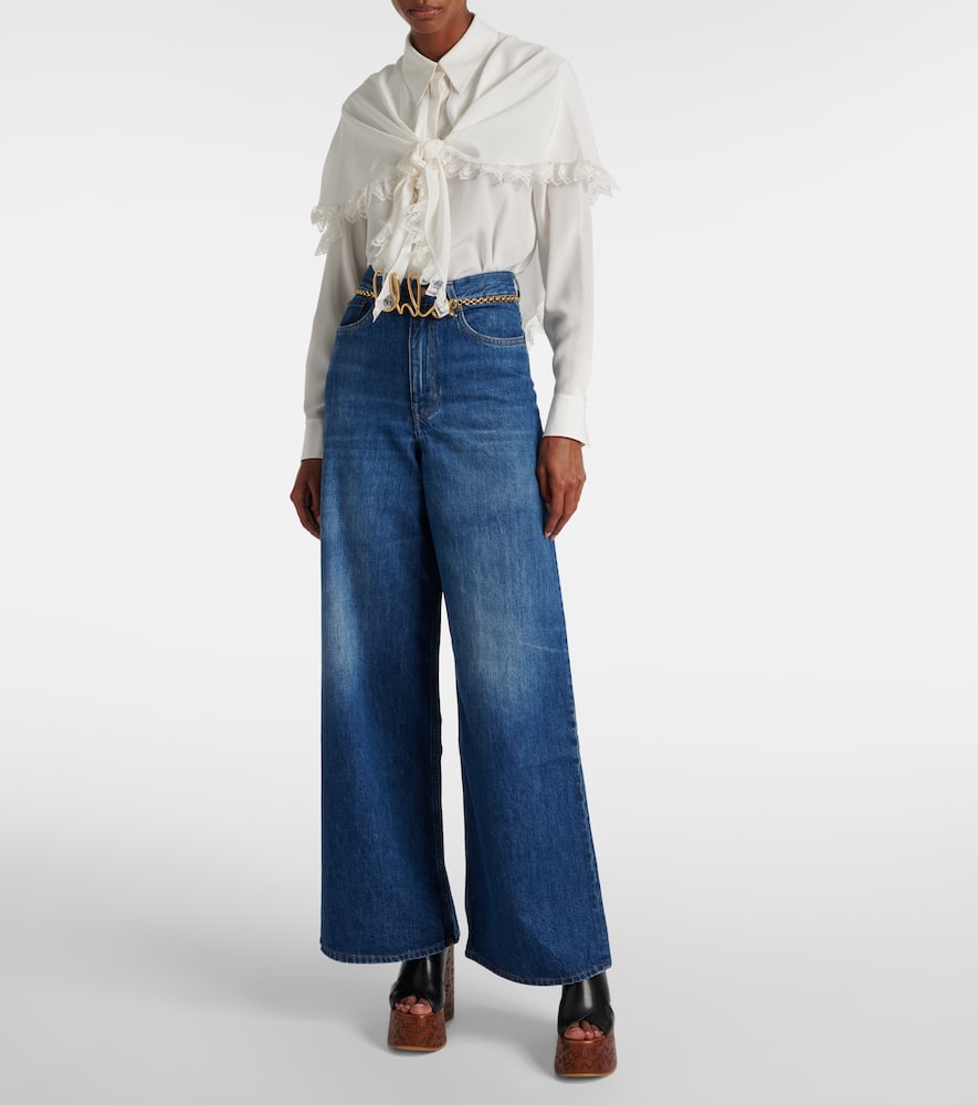 Chloé Knotted Heritage silk crêpe de chine blouse