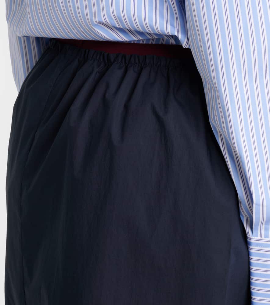 Cotton midi skirt