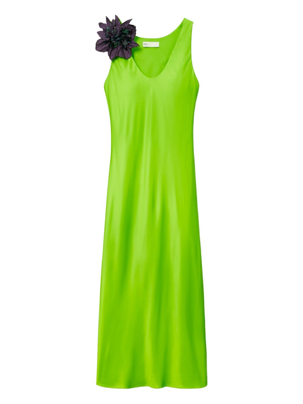 Satin slip dress - Green