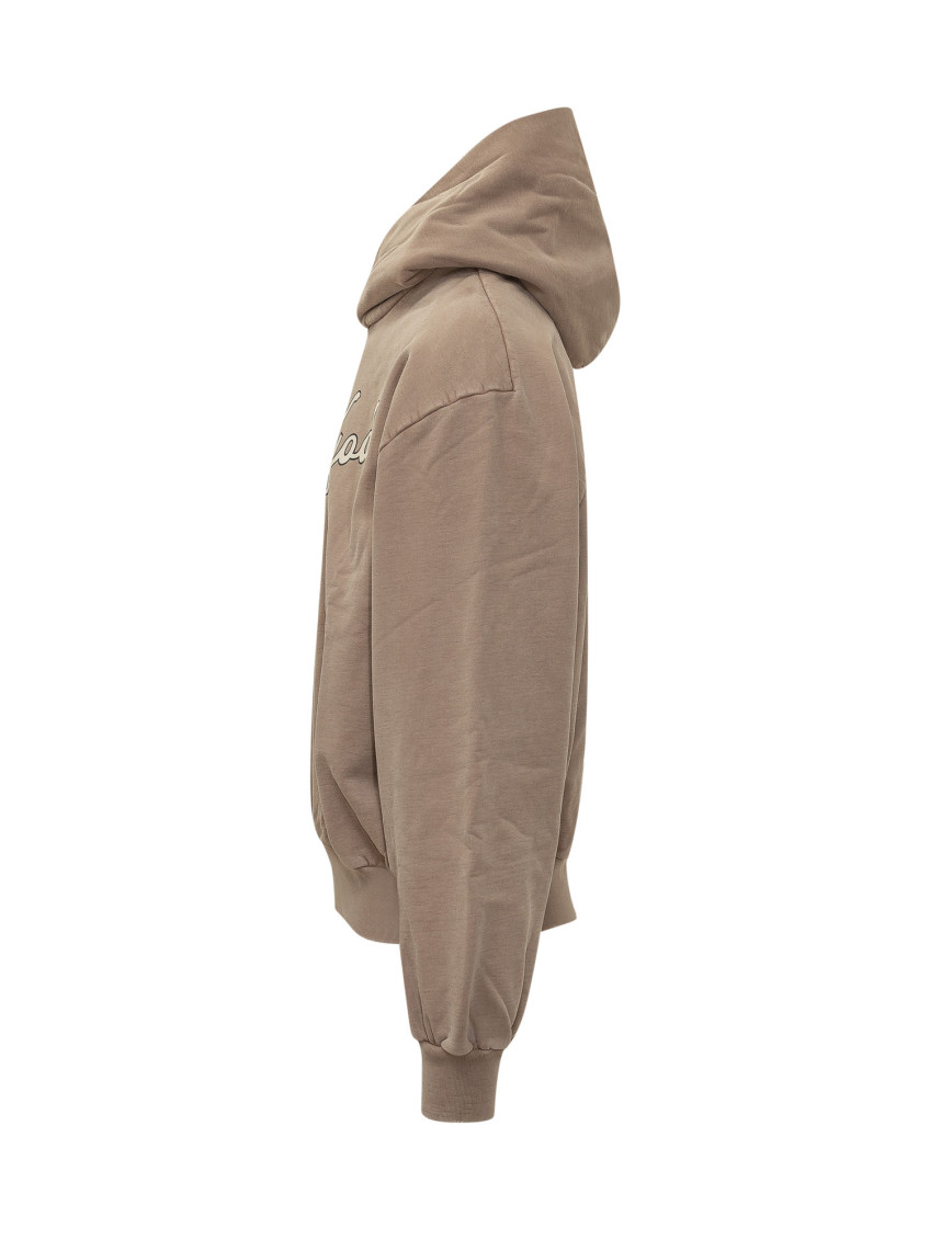 Beige Pearl Logo Hood Sweatshirt