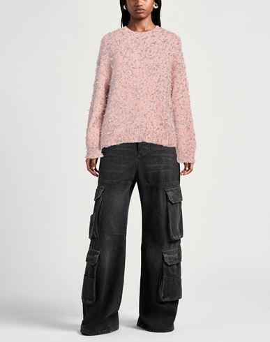 Msgm Woman Sweater Pink Size S Polyamide, Mohair wool, Alpaca wool, Metallic fiber