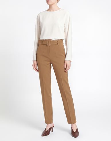 Woman Pants Camel Size 6 Polyester, Viscose, Elastane