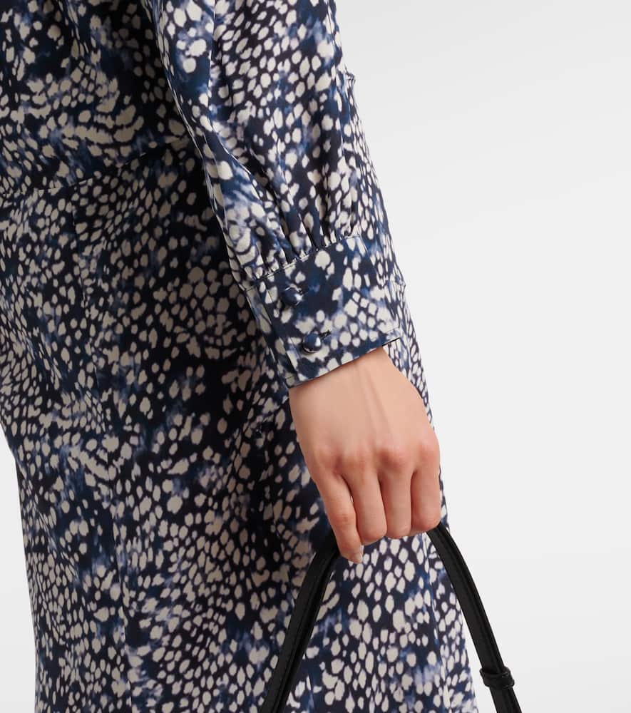 Hanane ruffled printed silk-blend maxi dress