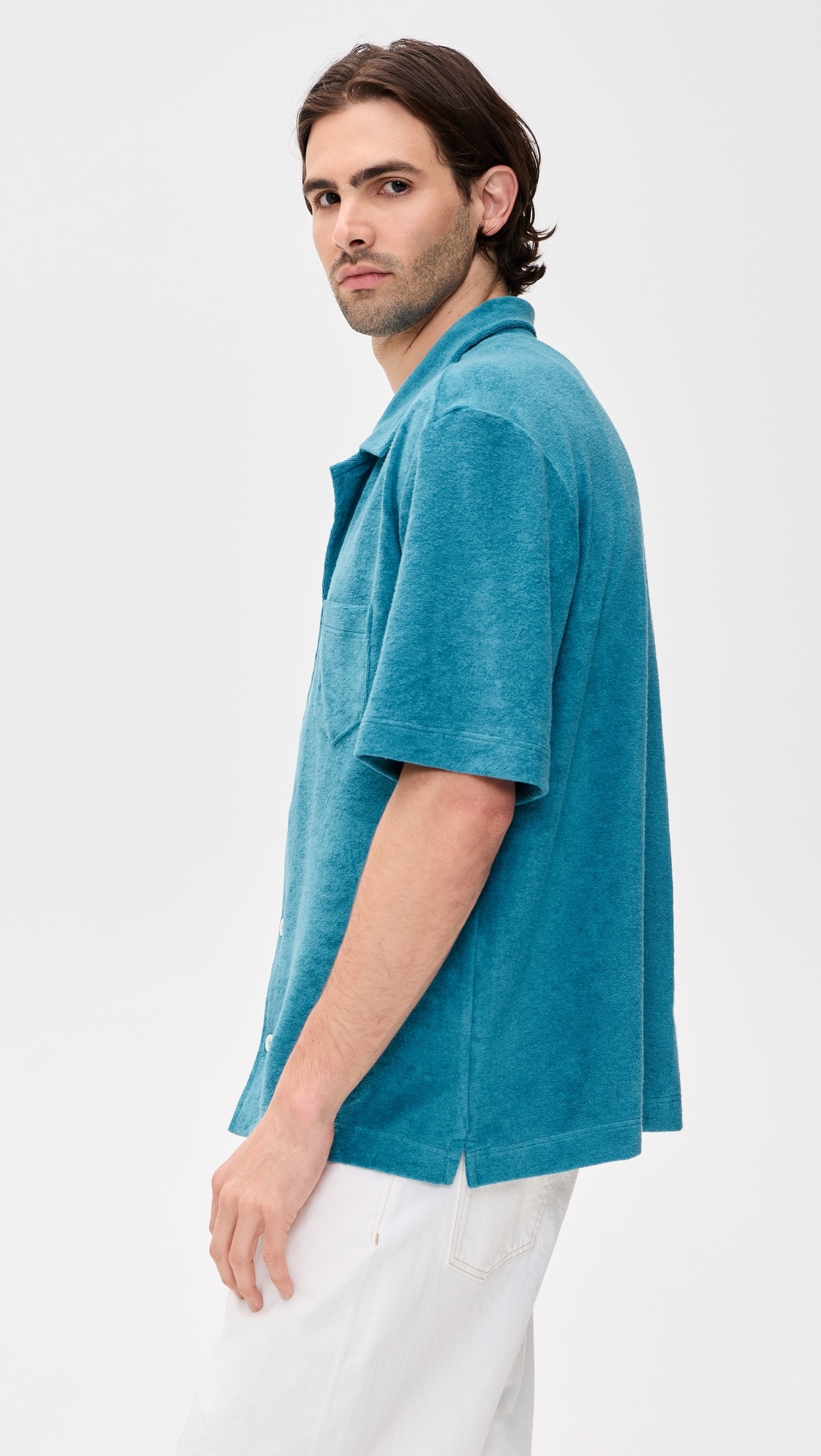 Terry Cocktail Shirt Aqua Blues