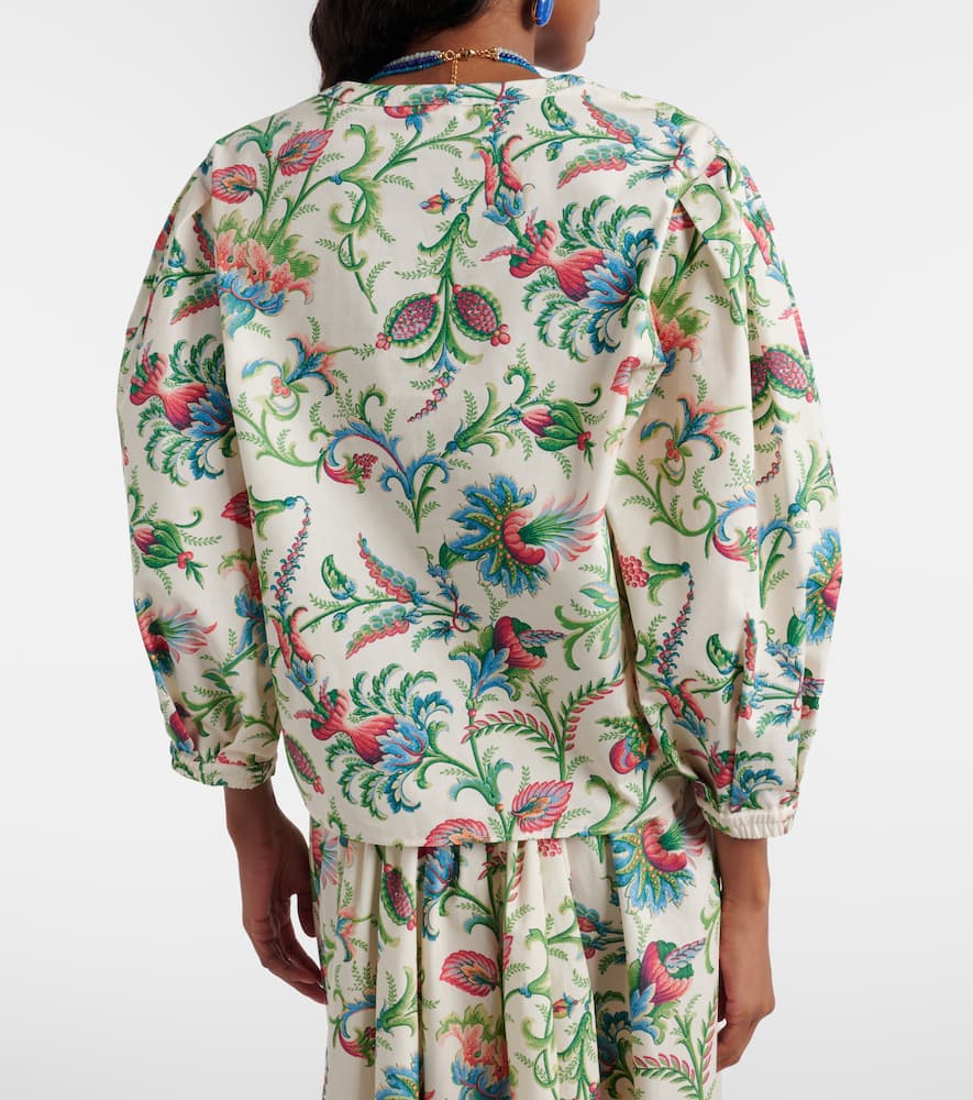 Floral cotton blouse
