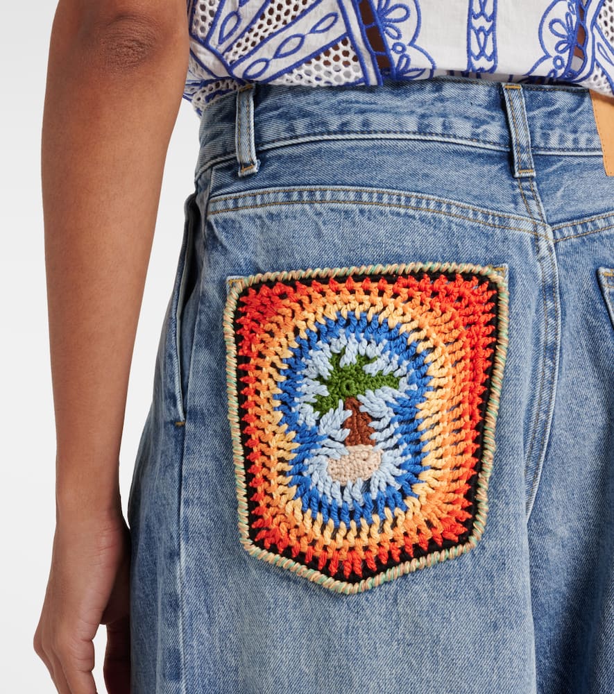 Sunny Crochet wide-leg jeans