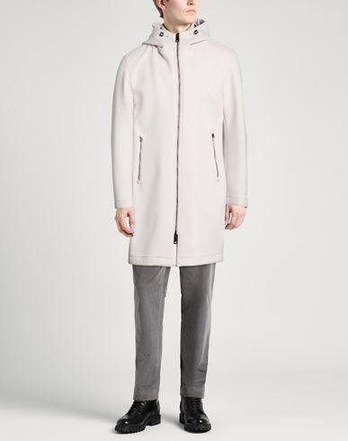 Resort Man Coat Light grey Size 42 Wool, Cashmere