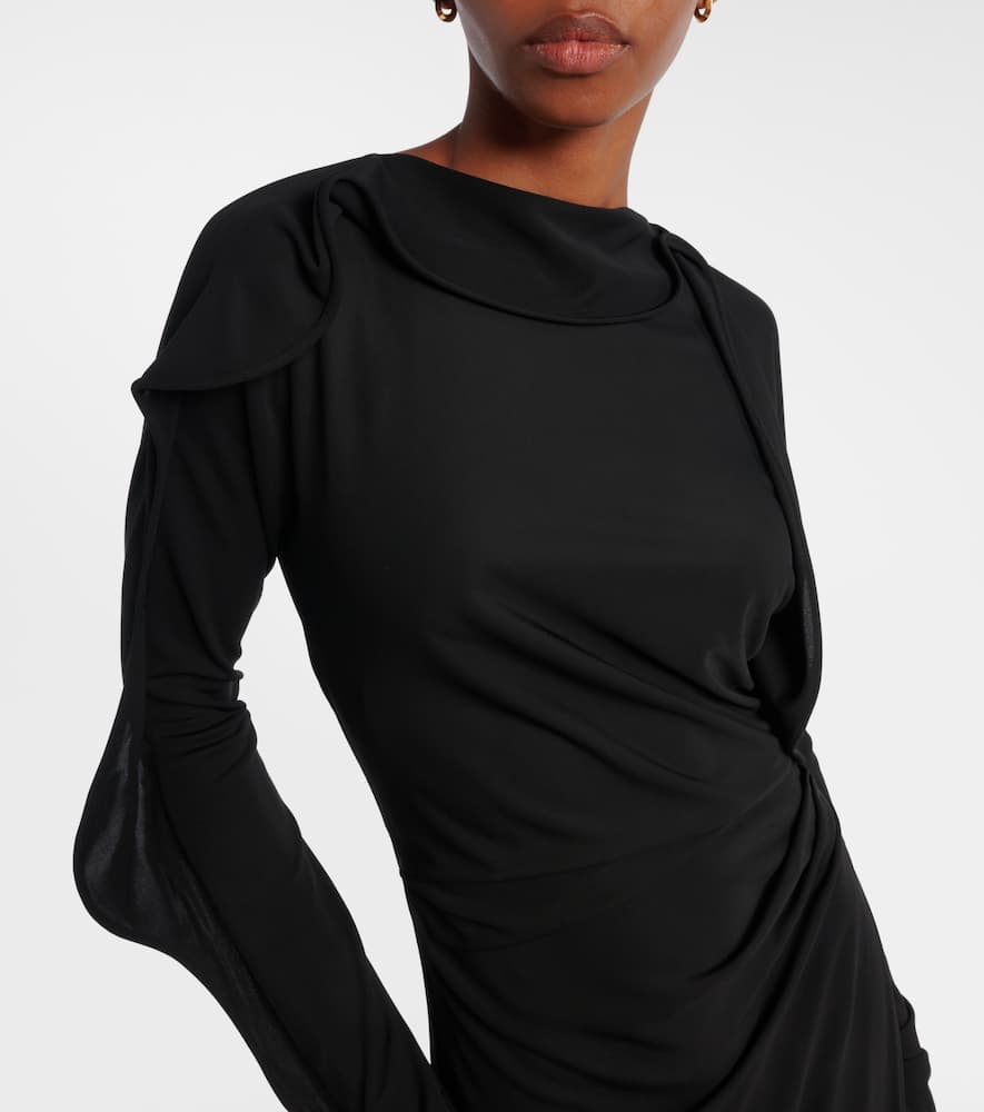 Draped jersey maxi dress