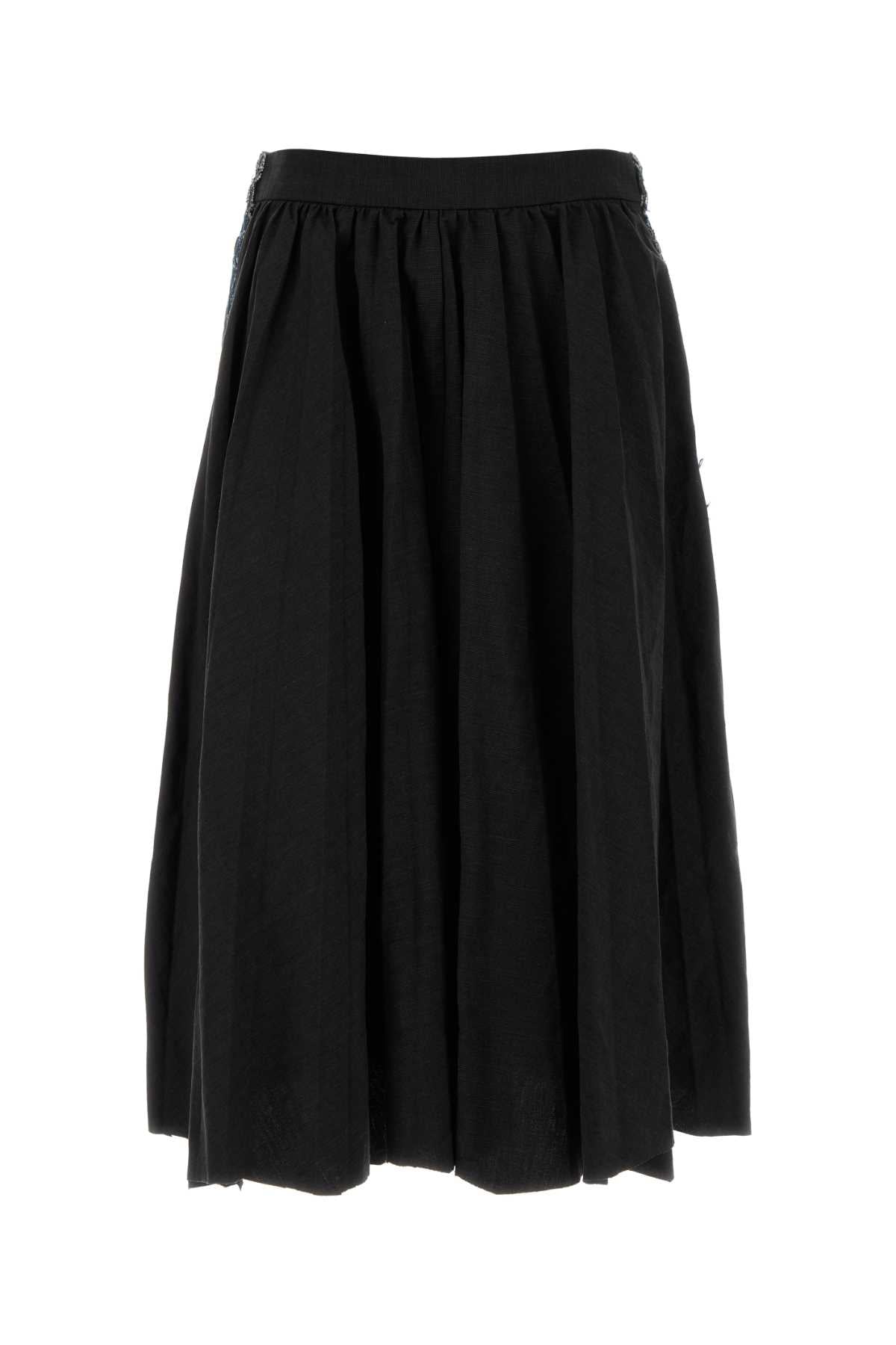 Pleated Skirt — Black