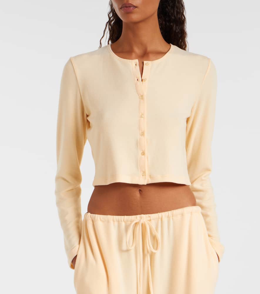 Lauren cropped jersey cardigan