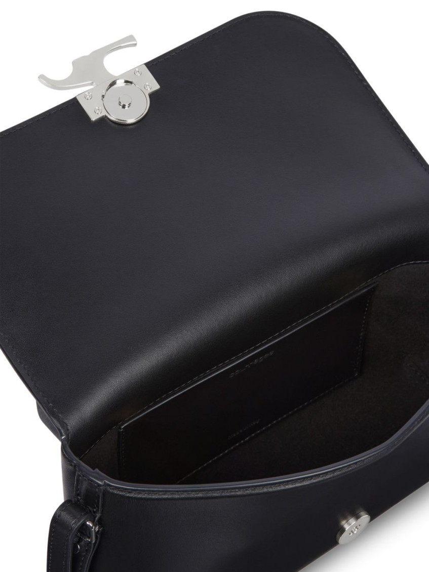 Courrèges - leather shoulder clutch bag adjustable strap
