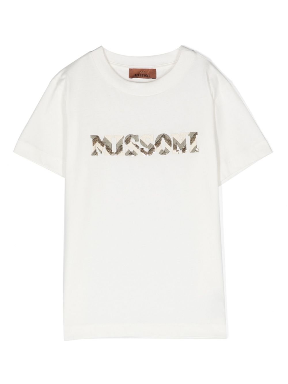 Logo-embroidered cotton T-shirt - White