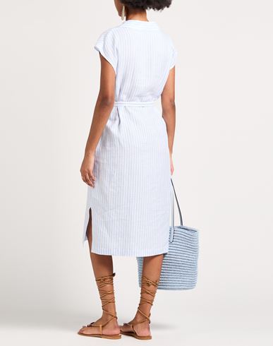 Woman Midi dress Sky blue Size 6 Linen