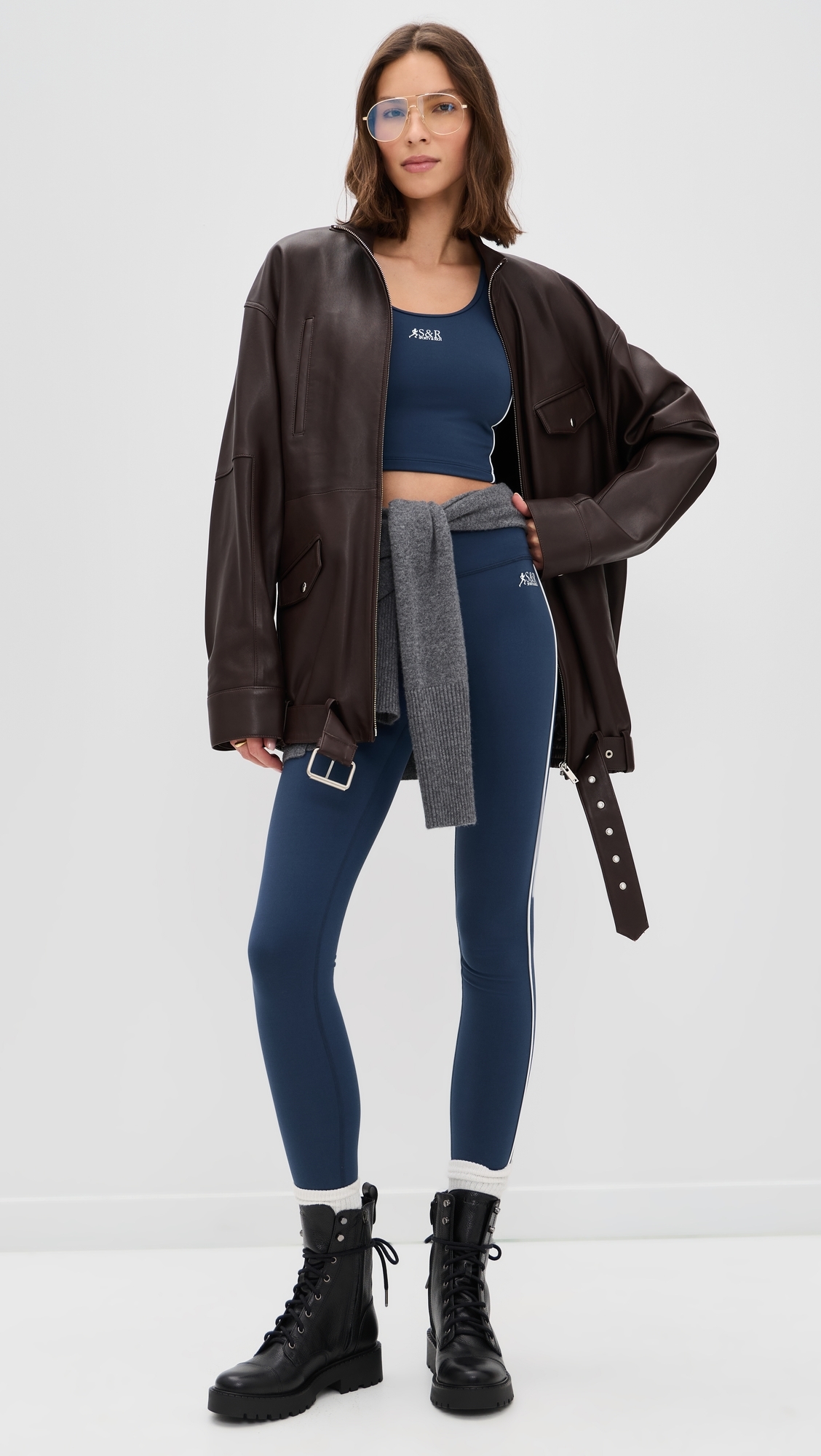 SR Runner Leggings Light Navy