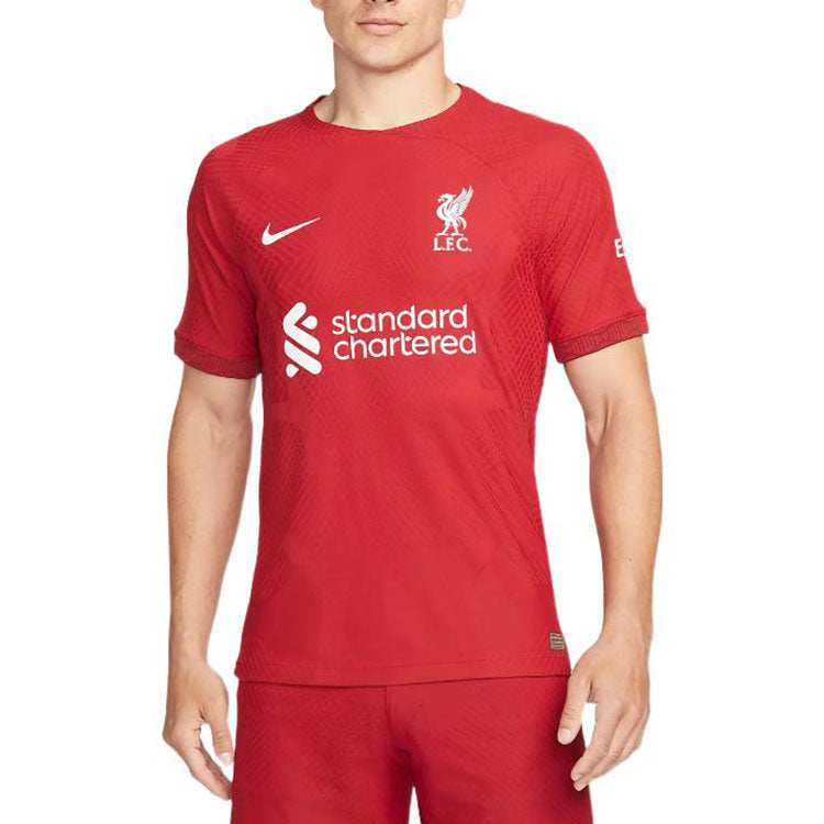 Men's Alphabet Printing Short Sleeve Soccer/Football Jersey 2022/23 Season Liverpool Player Edition Deep Red