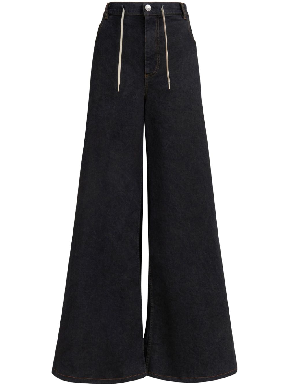 High-rise wide-leg jeans - Black