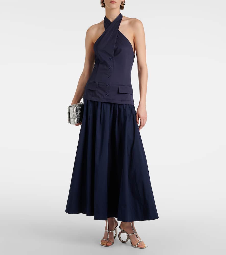 Staud Harrington chino and poplin maxi dress