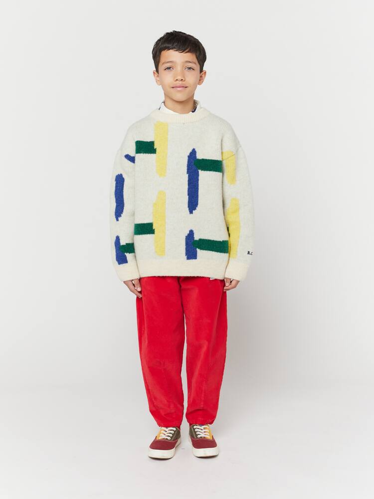 Bobo Choses Geometric jacquard sweater
