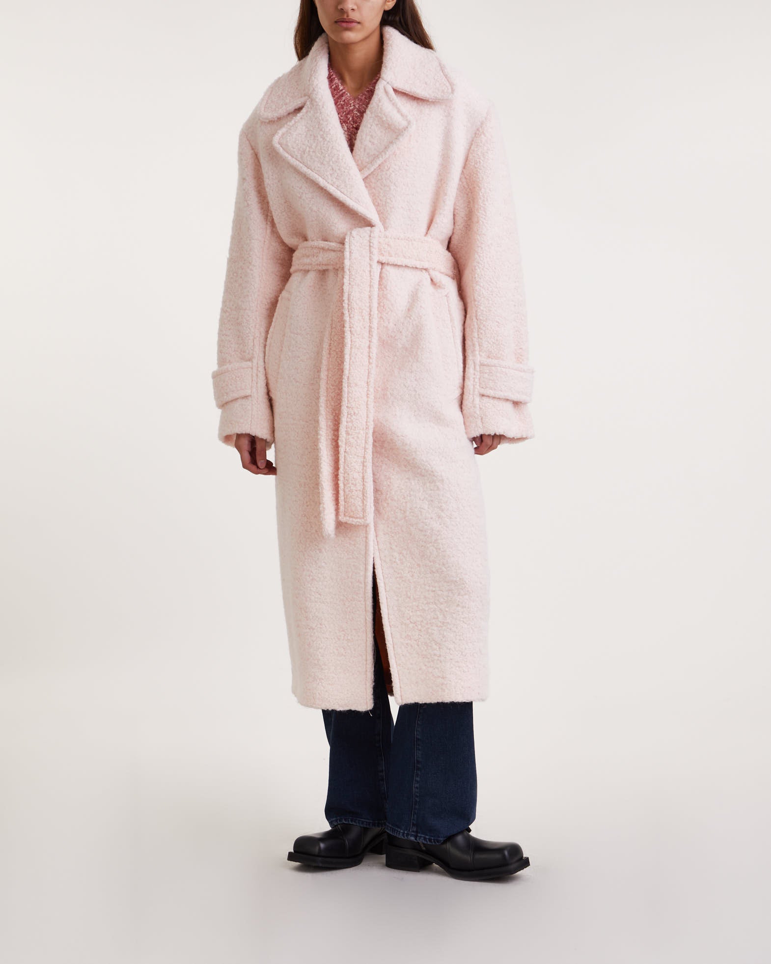 Acne Studios Coat Boucle Pink