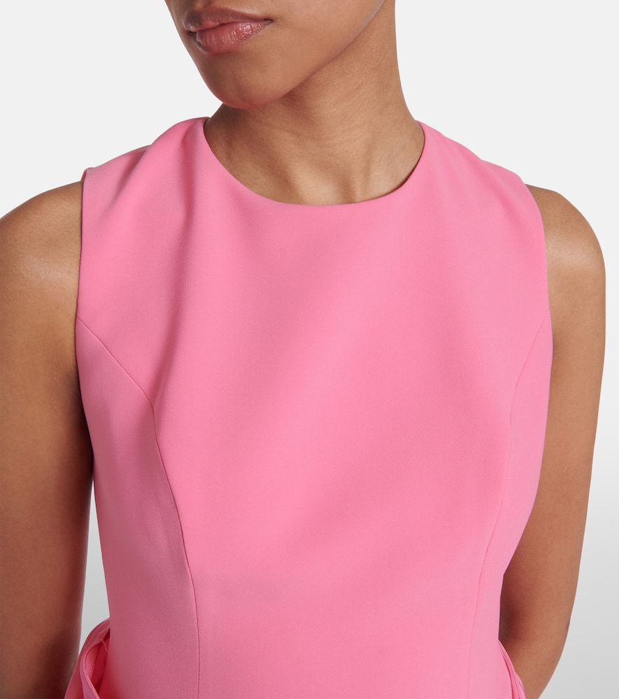 Silk-trimmed crêpe cocktail dress