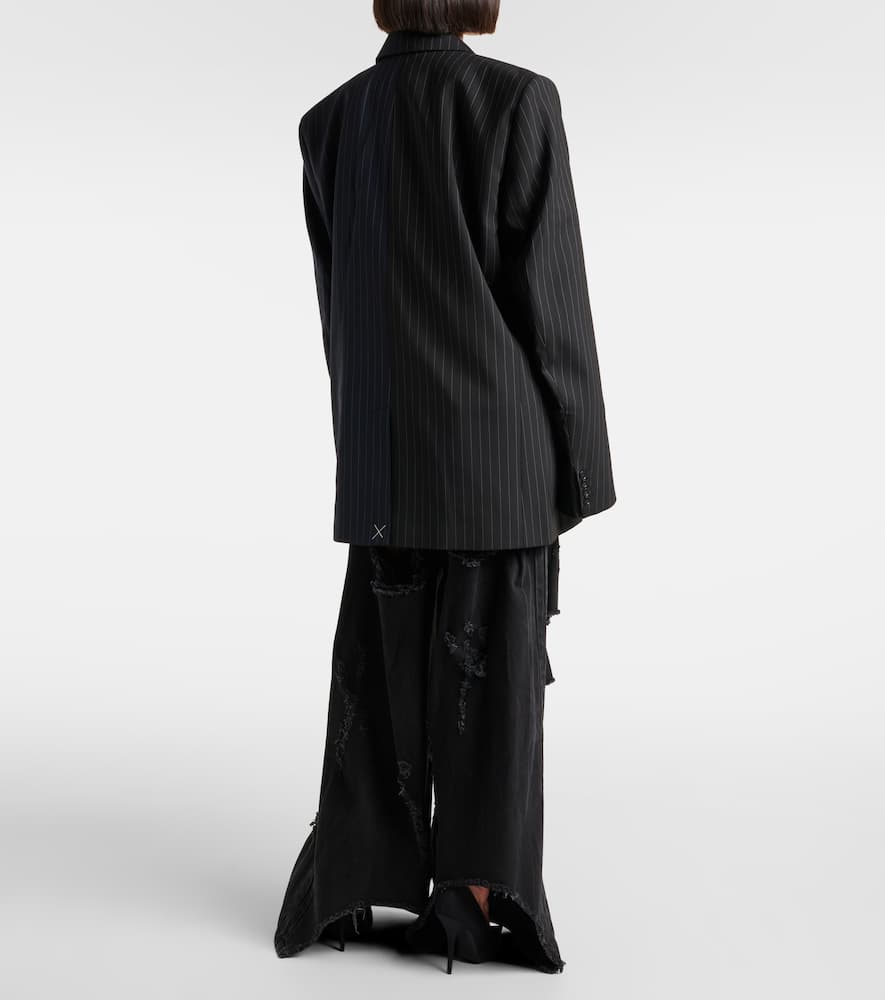 Pinstripe wool blazer