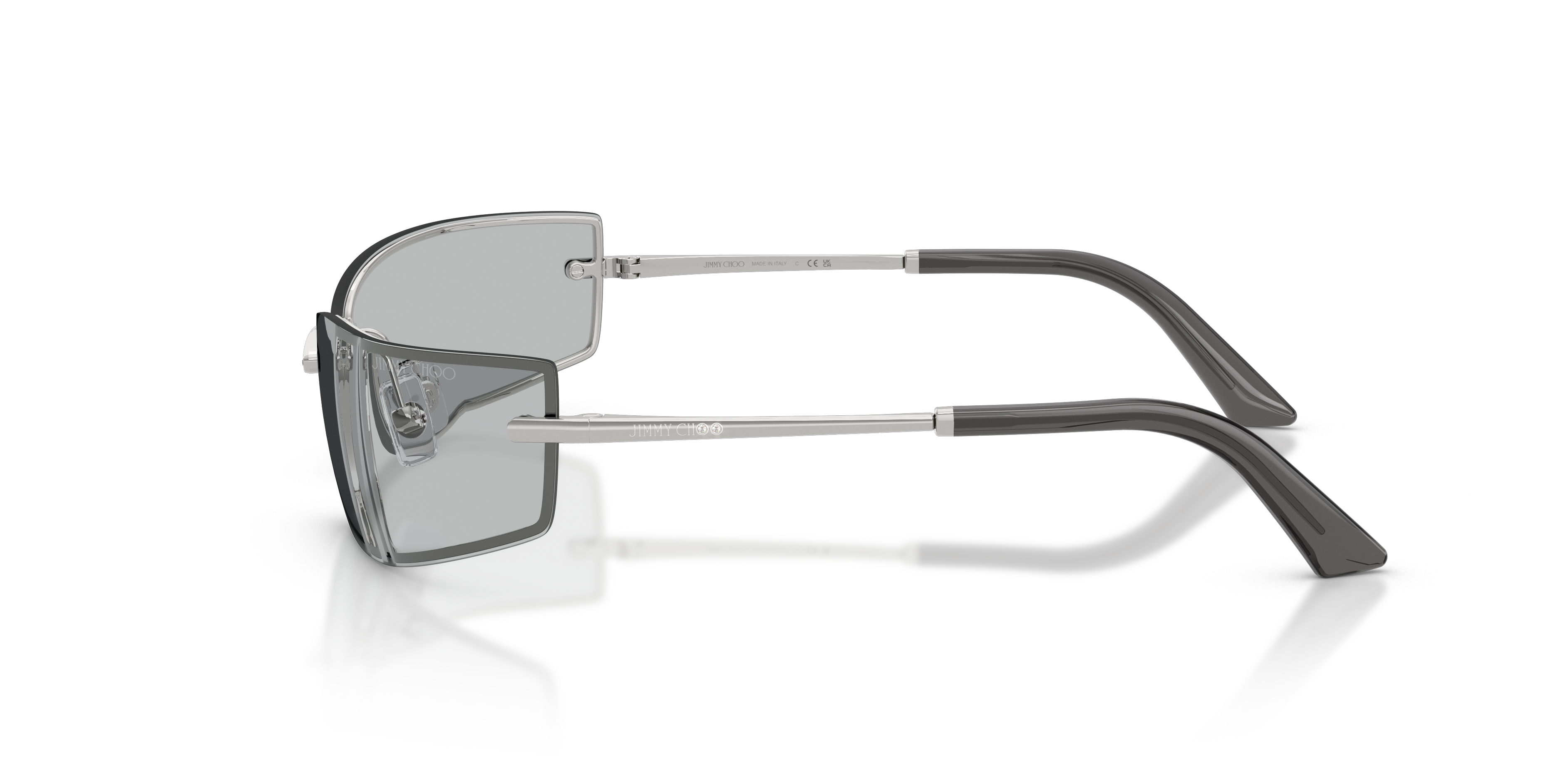 Jimmy Choo Woman Jimmy Choo JC4024B 300287 Sunglasses Metal Silver Grey Squared Norma
