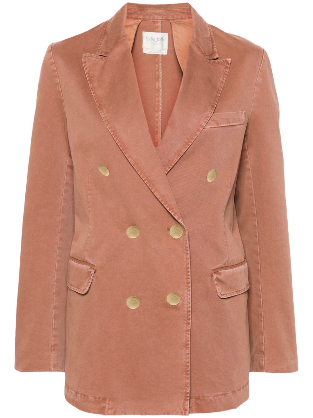 Peak-lapels double-breasted blazer - Brown