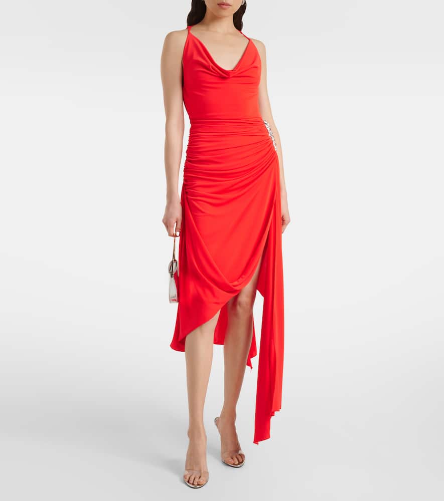 Lamé midi dress